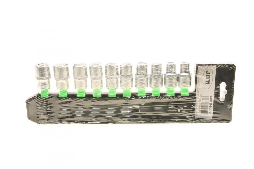 Набір торцевих головок 12-граней з тріскачкою 1/2" 10 од. JBM 54029 фото