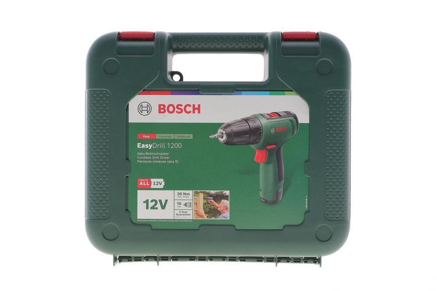 Шуруповерт акумуляторний EasyDrill 1200 (12V) для робіт з дерева, металу, пластику BOSCH 06039D3006 фото