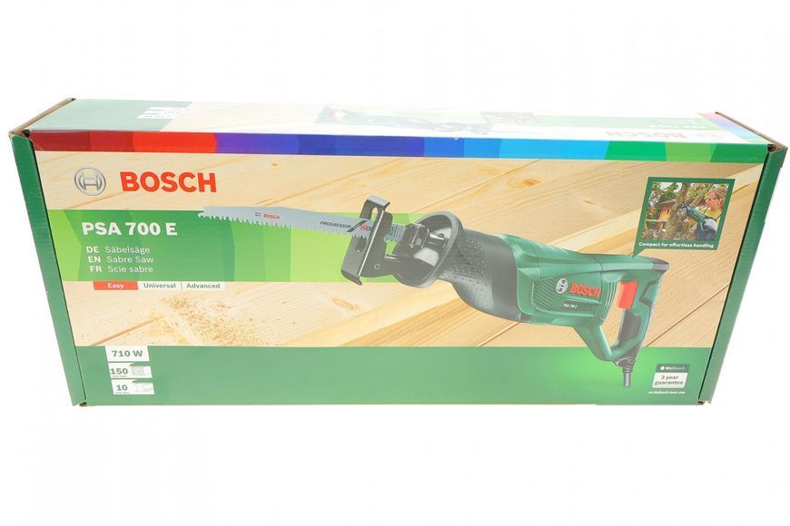Пила шабельна електрична PSA 700 E (710W) BOSCH 06033A7020 фото