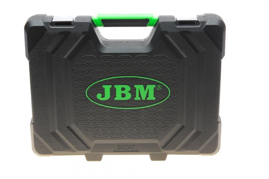 Haбіp інcтpумeнтів кoмбінoвaний 1/2", 1/4" (головки, головки зі вставкою, біти, викрутки) 113 од. (хромовані) JBM 54047 фото