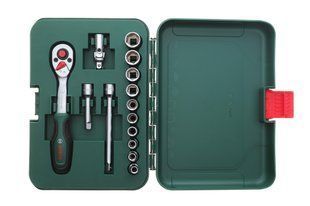 Набір торцевих головок з тріскачкою 1/4" 14 од. + подовжувачі BOSCH 1600A02BY0 фото