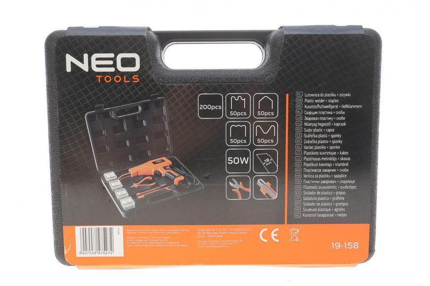 Паяльник t=600&deg;C (50W230V) (к-кт) NEO TOOLS 19-158 фото